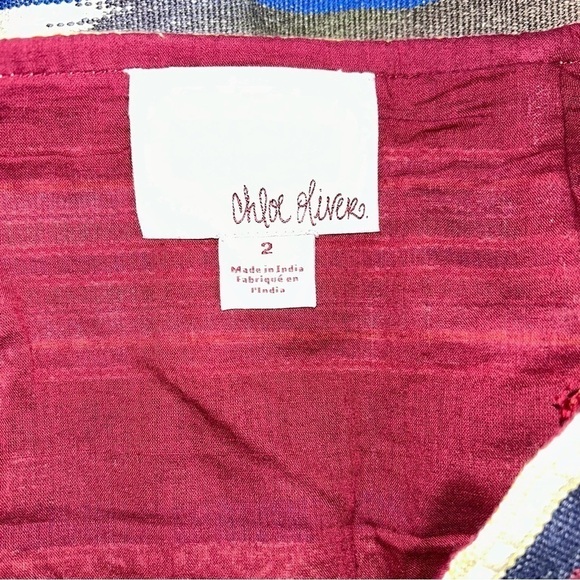Anthropologie Chloe Oliver Embroidered Mini Skirt - Size 2 - Picture 4 of 5
